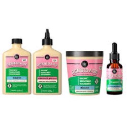 uma linha de produtos para cabelos com lisos.