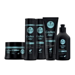 uma linha de produtos para cabelos com curvas (ondulado,cacheado e crespos). 